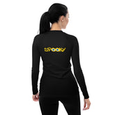 Close-up of pumpkin print on Pumpkin Patch Women's Rash Guard